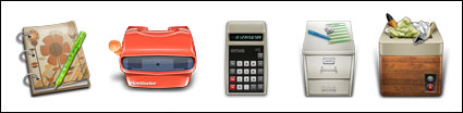 Three-dimensional computer icon series of transparent PNG icon