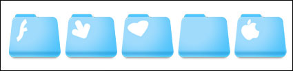 Sky blue folder icon transparent PNG