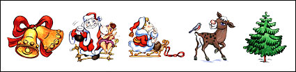 Comic style Christmas icon transparent PNG