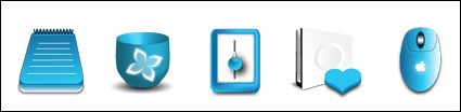 Blue three-dimensional charm transparent PNG icon