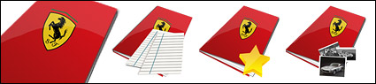 Ferrari theme folder icon on the computer transparent png