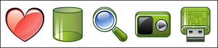 Green crystal computer cartoon style icon transparent png