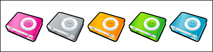 iPod_Shuffle series of multi-color computer icon png