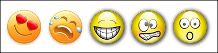 Funny faces two sets of crystal icon png