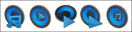 Blue-grey horn theme music icon png