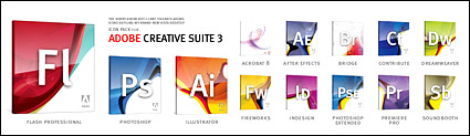 Adobe cs3 series of computer icon png
