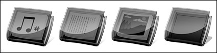 Crystal books of grey computer folder icon png