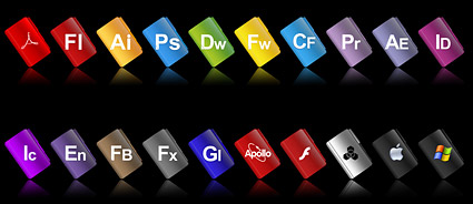 Adobe CS3 and Apollo folder icon png
