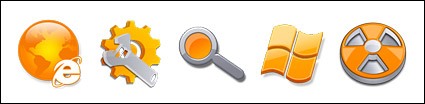 Grey three-dimensional crystal orange icon png