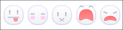Red grey lovely face icon png