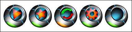 High-tech computer style icon png