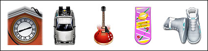Future cars, guitar, skateboarding, boots and other png icon