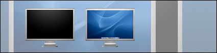 Large apple (mac) widescreen display icon png