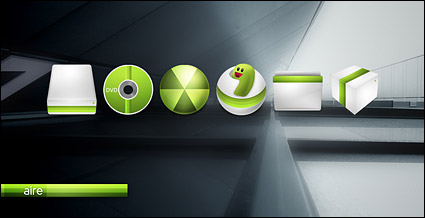 Aire green style icon png complete computer system