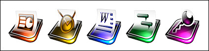Crystal effect Office family of software icon png
