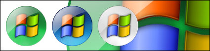 Large circular windows vista computer icon png