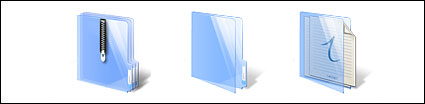 Blue transparent texture vista style folder png