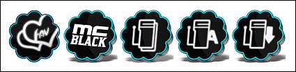 Mc Black flower-shaped computer icon png