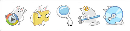 Lovely cool cat series of computer icons transparent png