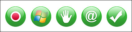 Common green crystal radio icon transparent png