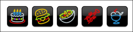 Neon lights cartoon style icon transparent png