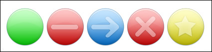 Common circular button icons transparent png
