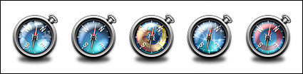Apple System Browser Compass series of icons transparent png