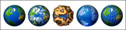 Computer icon on the Earth