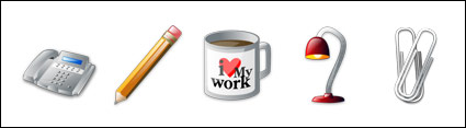 Office of commonly used goods icon transparent png