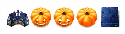 Halloween pumpkin and Castle computer icon png