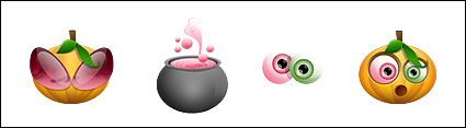 Crystal effect eyes Halloween theme icon png