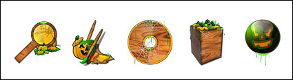 Halloween theme of a full set of computer icon png