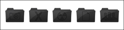 Dark grey computer folder icon png