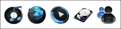 Full version of HP black vista style icon png