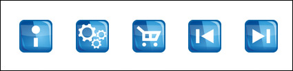 Crystal blue commonly used web design icon png
