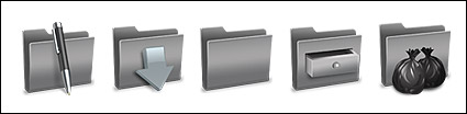 Grey large folder icon theme png
