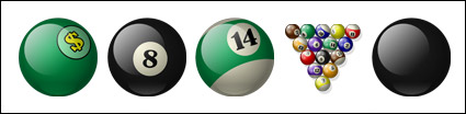 Crystal style billiard icon png