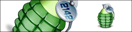 Beautiful grenade icon png