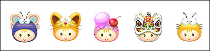 Lovely cartoon icon png