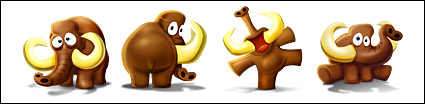 Cute elephant icon png