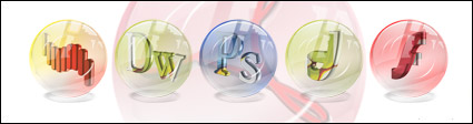 3D crystal ball adobe CS3 series icon png icon