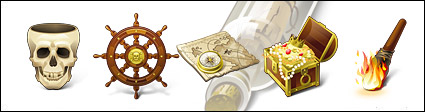 Pirates series of exquisite icons png