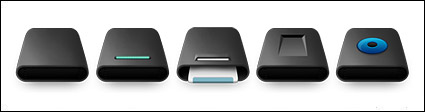Black round feeling of the computer disk icon png