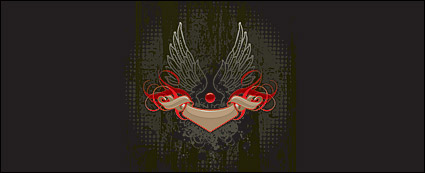 The trend of the border with wings element vector