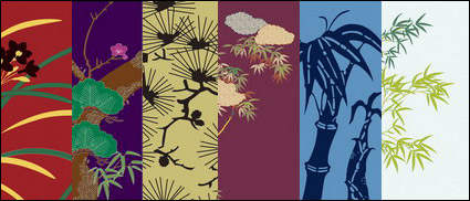 Vector traditional pictorial series  4-Flower plants